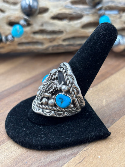Horny Toad Ring #922-20 Size 11.5, Zuni