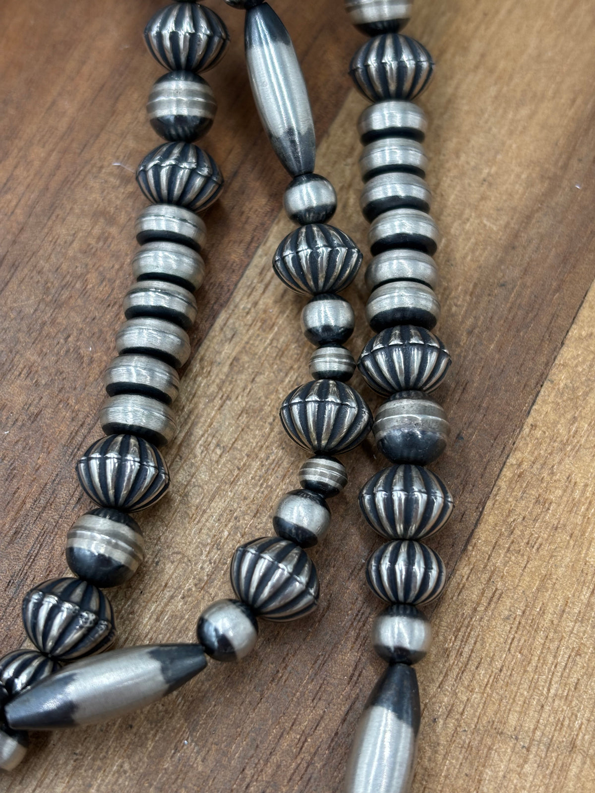60" Sterling Silver Pearls #922-7 Necklace 10mm Mixed Sizes