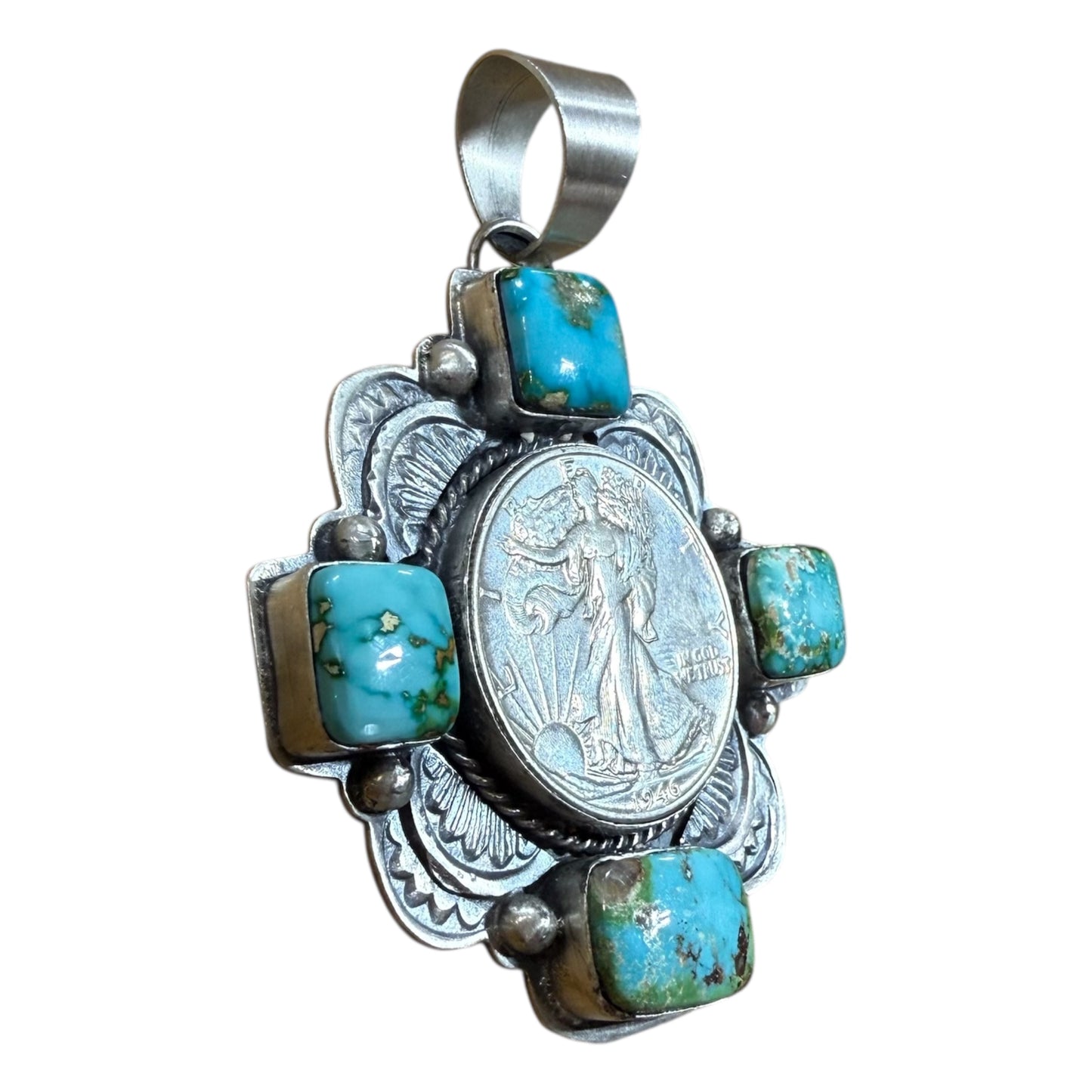Sonoran Coin Pendant by Boyd Ashley, Navajo