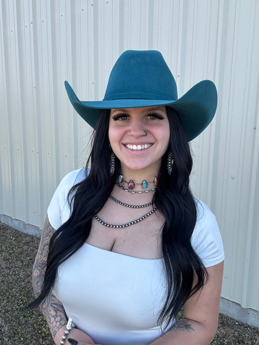 The Trailblazer – 4X Dark Teal Cowboy Hat (Unisex)