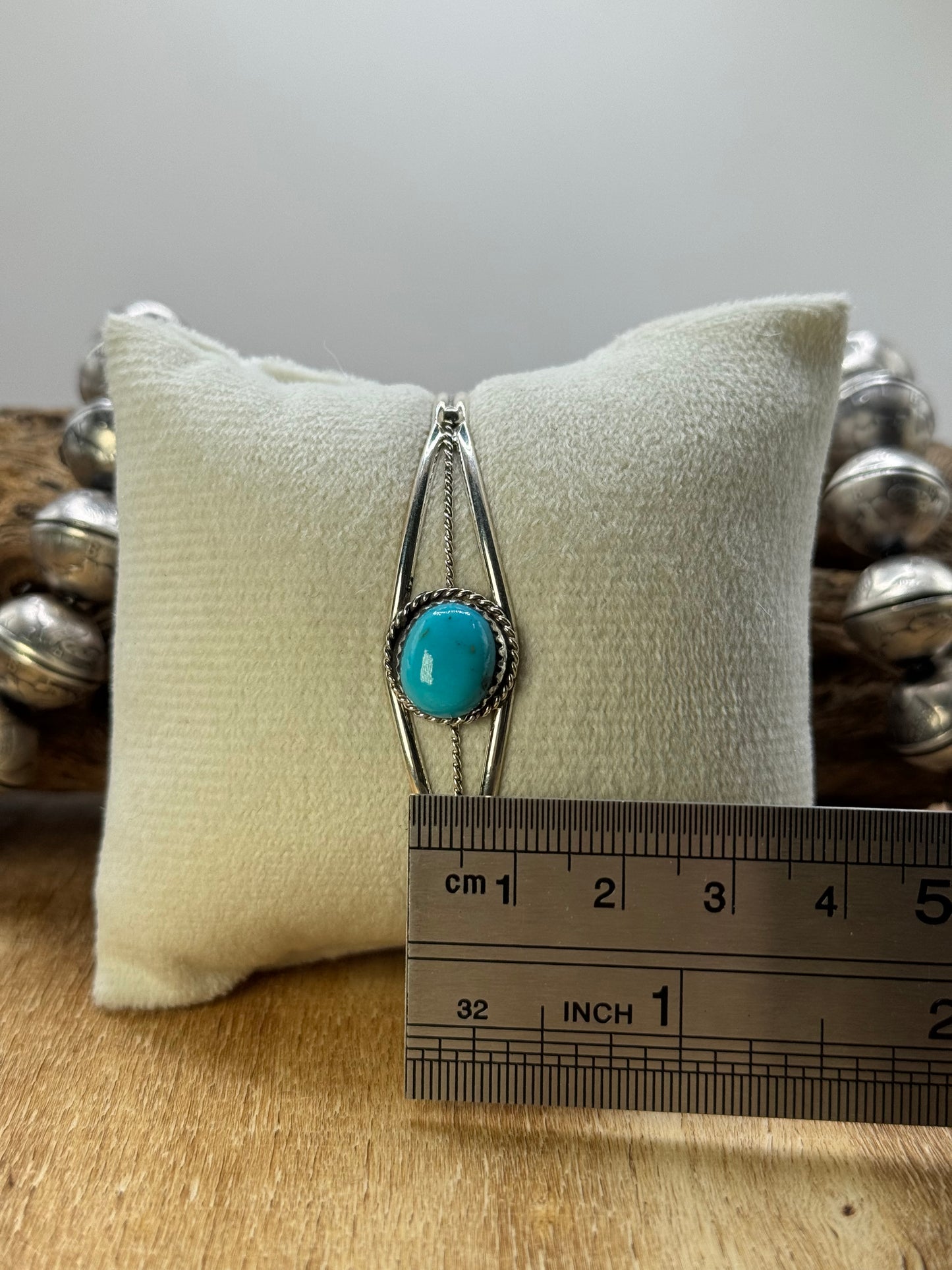 Kingman Turquoise Cuff #6 by Esther White, Navajo