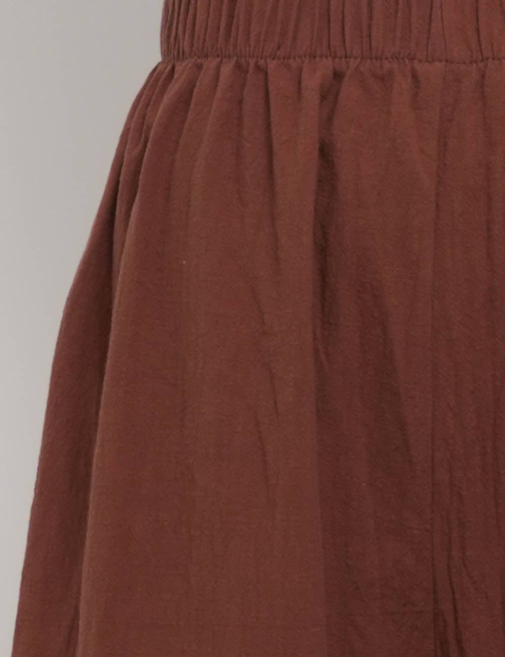 Sophie Lace Ruffle Wide Leg Pants: Coffee