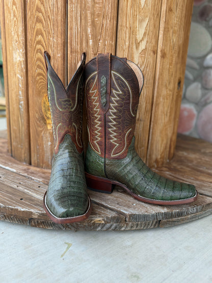 Signature Turquoise Reata Men's Boot – Exotics - The Boudreaux Green Caiman Boot