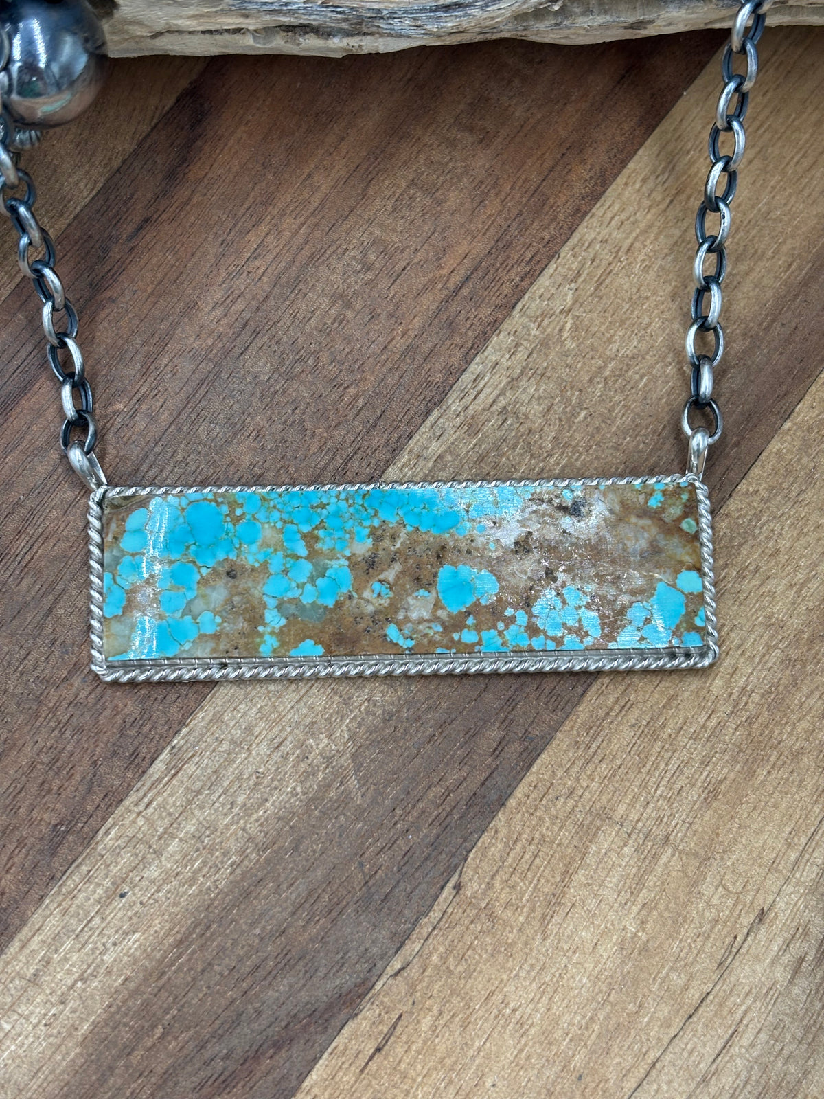 Mine #8 #917-46A XL Bar Necklace by Brandon Etcitty, Navajo