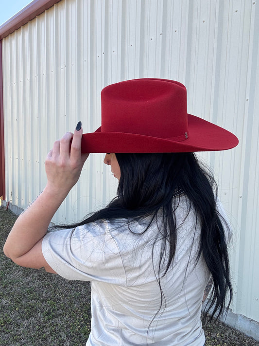 The Trailblazer – 4X Red Cowboy Hat (Unisex)