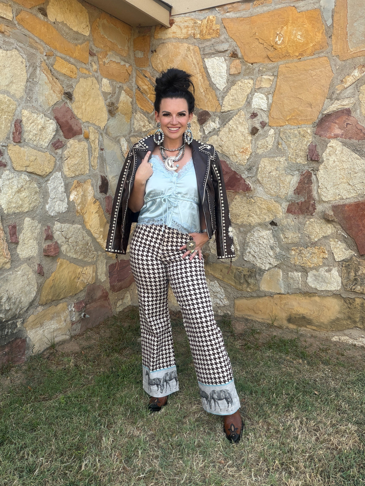 Jesse Houndstooth Pant