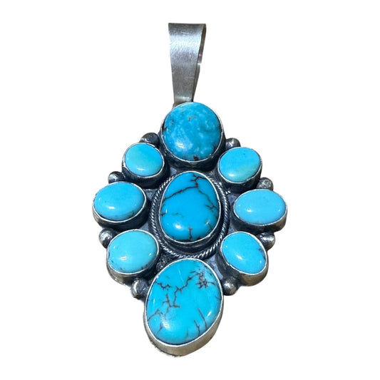 Turquoise Cluster Pendant by Ella Peters