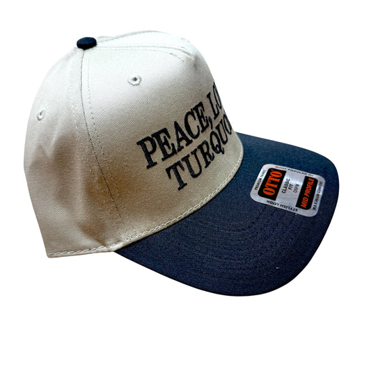 Peace Love and Turquoise Cap