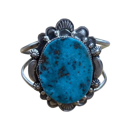 Turquoise Stone Cuff By Jeff Largo