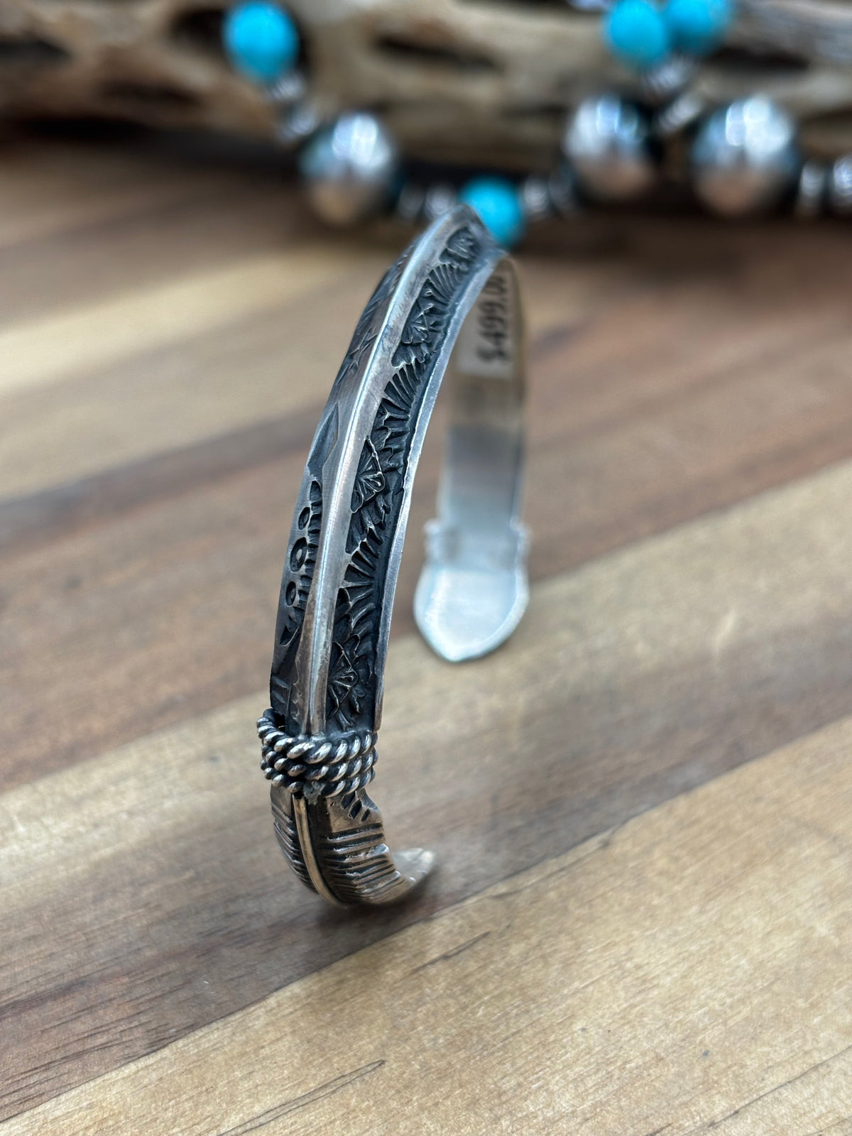 Silver Cuff #911-19 by Delayne Reeves, Navajo
