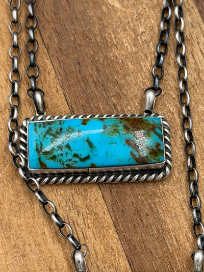 16” Kingman Bar Necklaces by Johnny Dixon, Navajo
