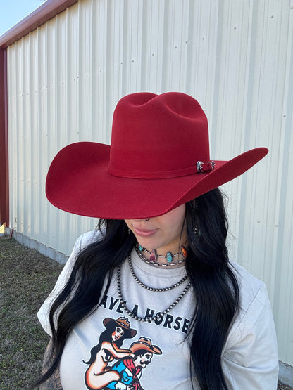 The Trailblazer – 4X Red Cowboy Hat (Unisex)