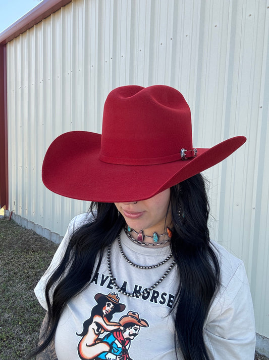 The Trailblazer – 4X Red Cowboy Hat (Unisex)