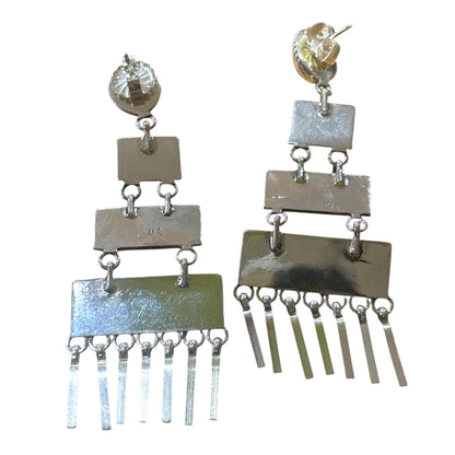 Orange Spiny Oyster Chandelier Earrings