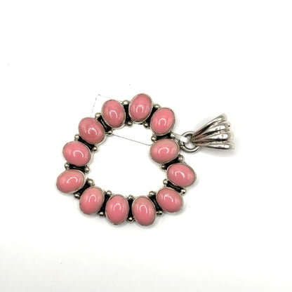 Pink Conch Heart Pendant