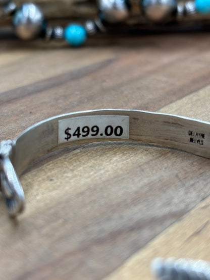 Silver Cuff #911-19 by Delayne Reeves, Navajo