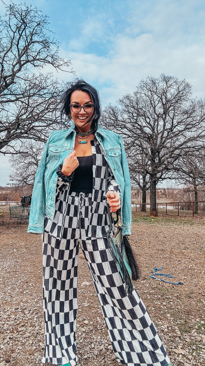 Scully Turquoise Leather Jacket #L1041