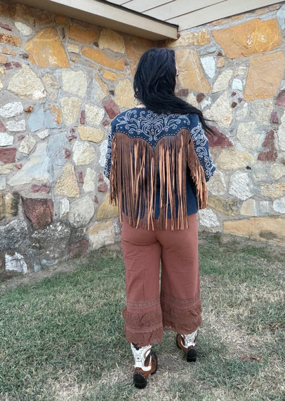 Reba Beaded Denim Jacket by Scully