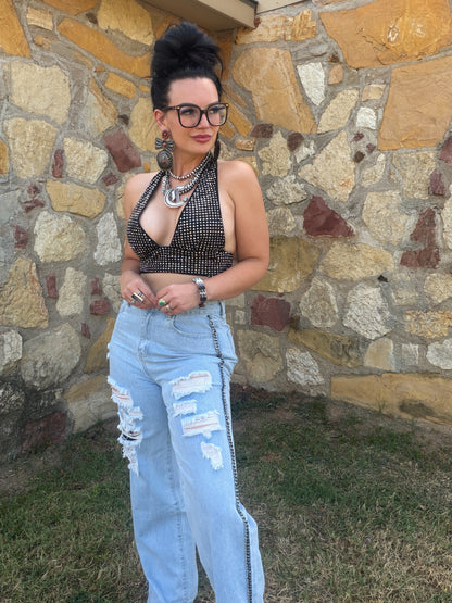 Alexis Sparkle Halter Top
