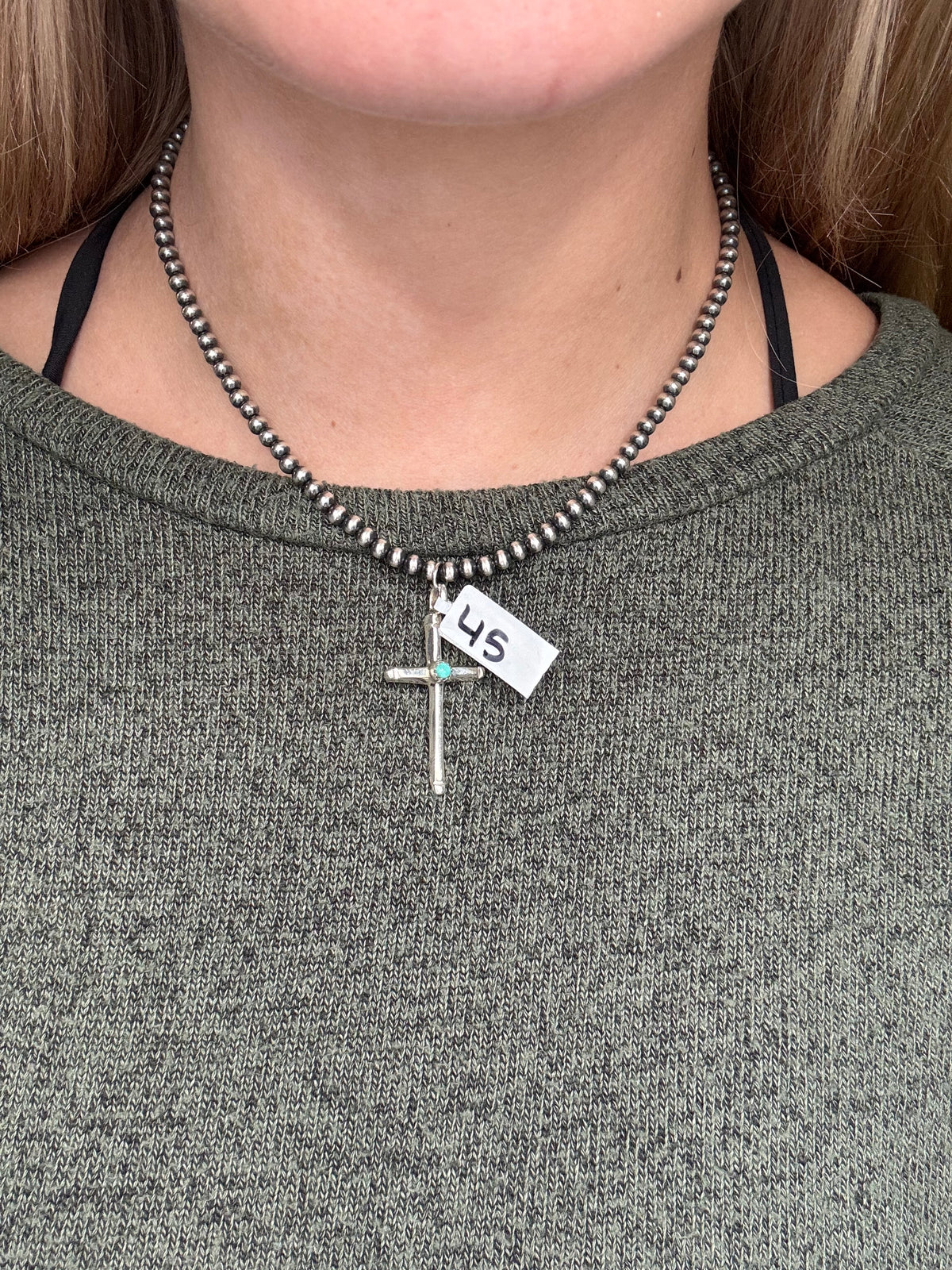Cross #911-23 Pendant by HY, Navajo