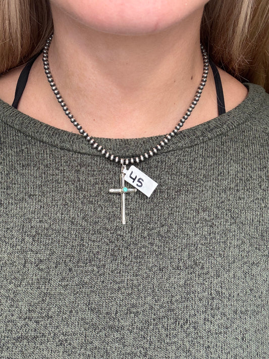 Cross #911-23 Pendant by HY, Navajo