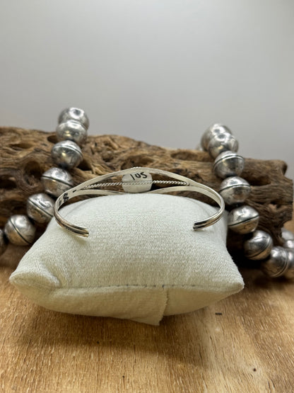 Kingman Turquoise Cuff #2 by Esther White, Navajo
