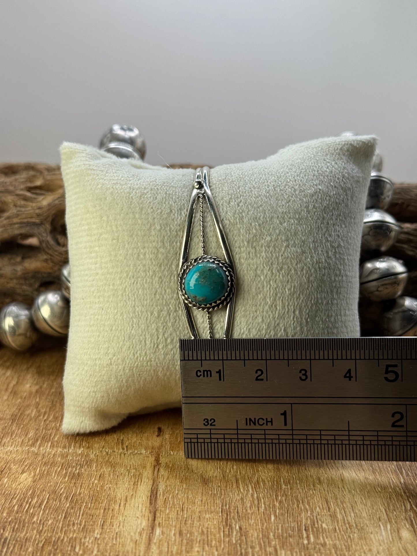 Kingman Turquoise Cuff #2 by Esther White, Navajo