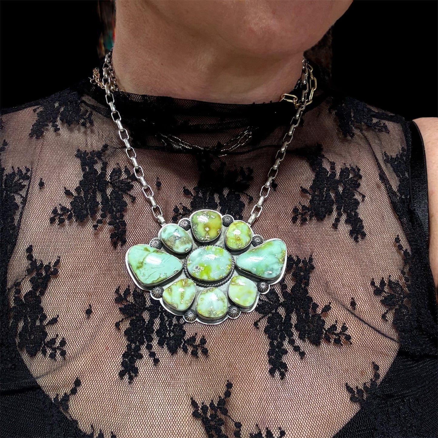16" Palomino Cluster Necklace