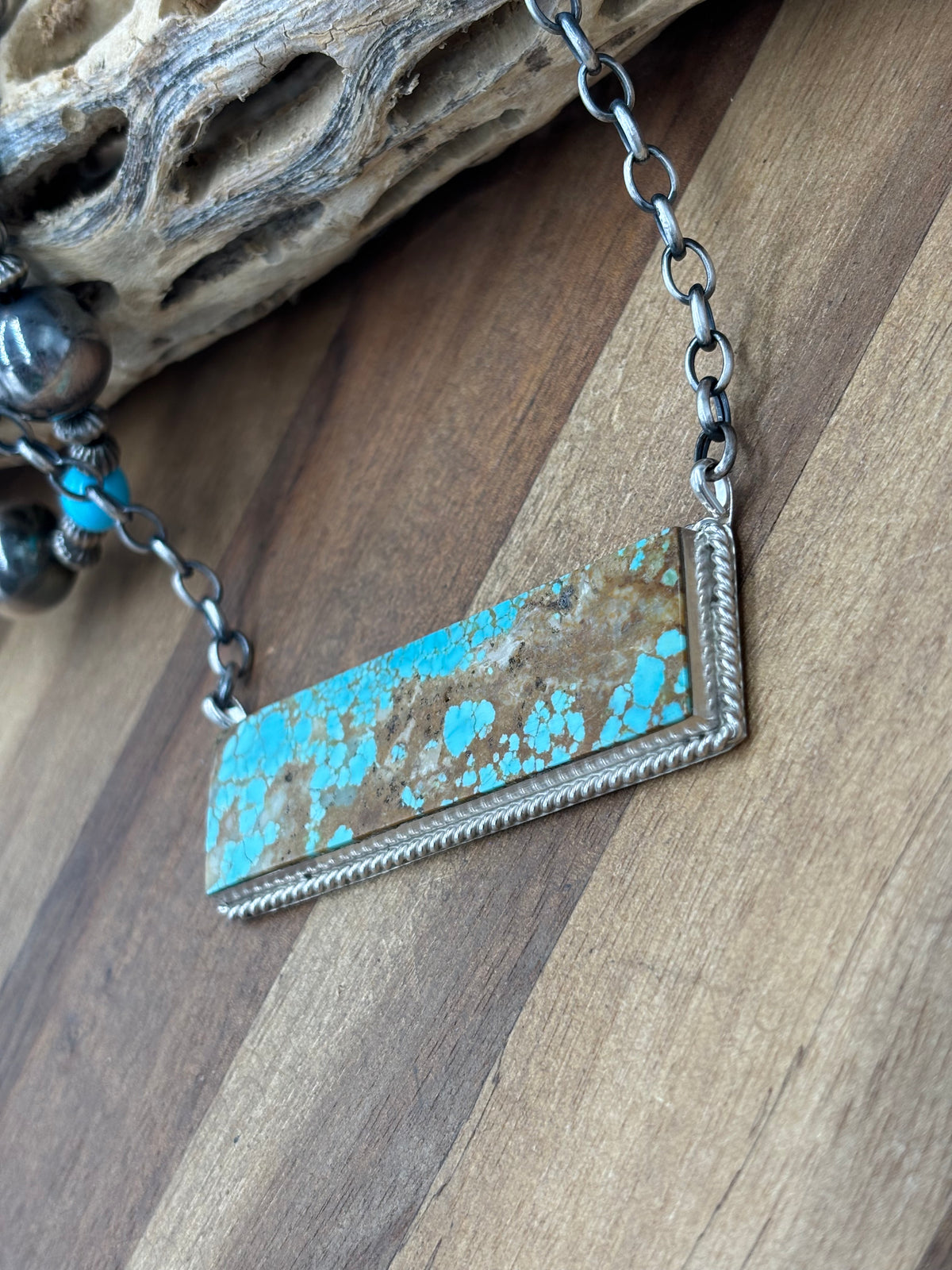 Mine #8 #917-46A XL Bar Necklace by Brandon Etcitty, Navajo