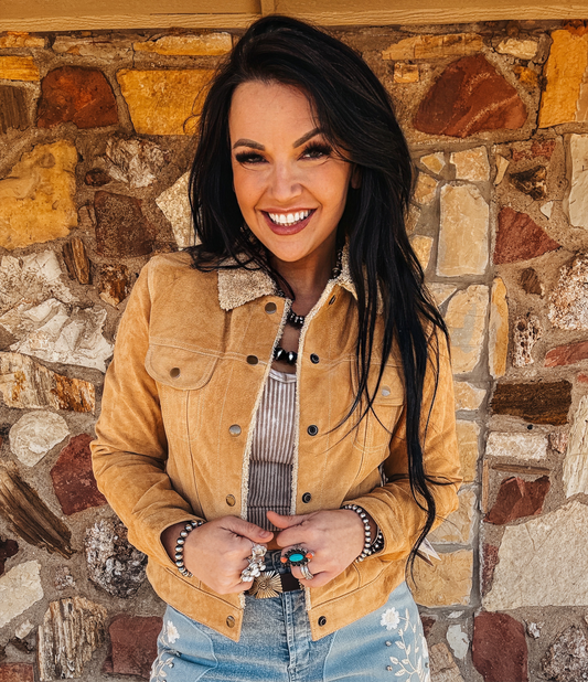 The Brianna Camel Button Up Jacket by Scully