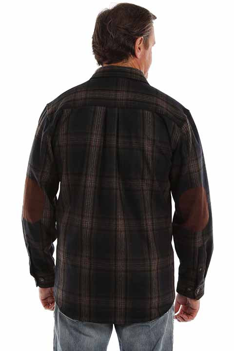 The Bradley Flannel - BLK/BRWN