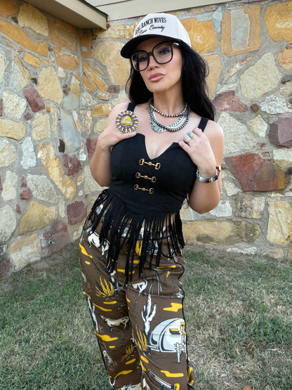 Kenzi Snaffle Bit Tank in Black