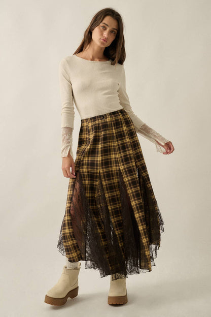 The Iris Maxi Skirt: Brown