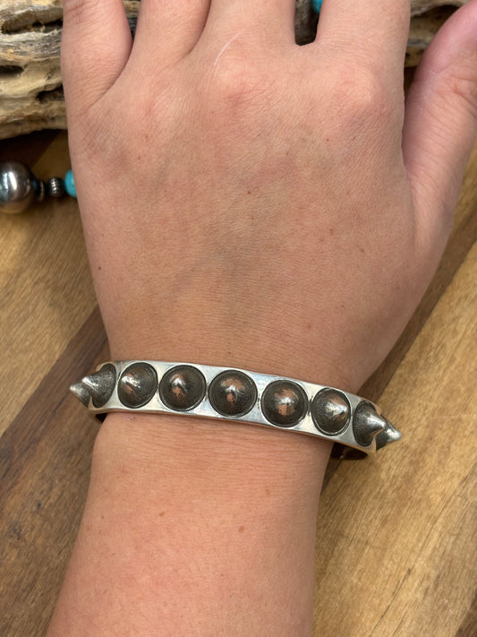 Silver Cuff #911-20 by Dakota Willie, Navajo