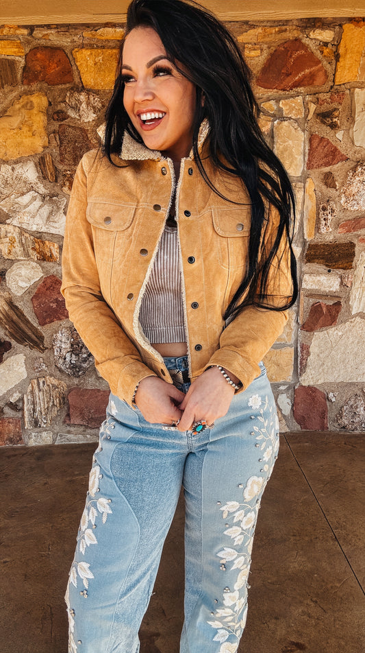 The Brianna Camel Button Up Jacket by Scully