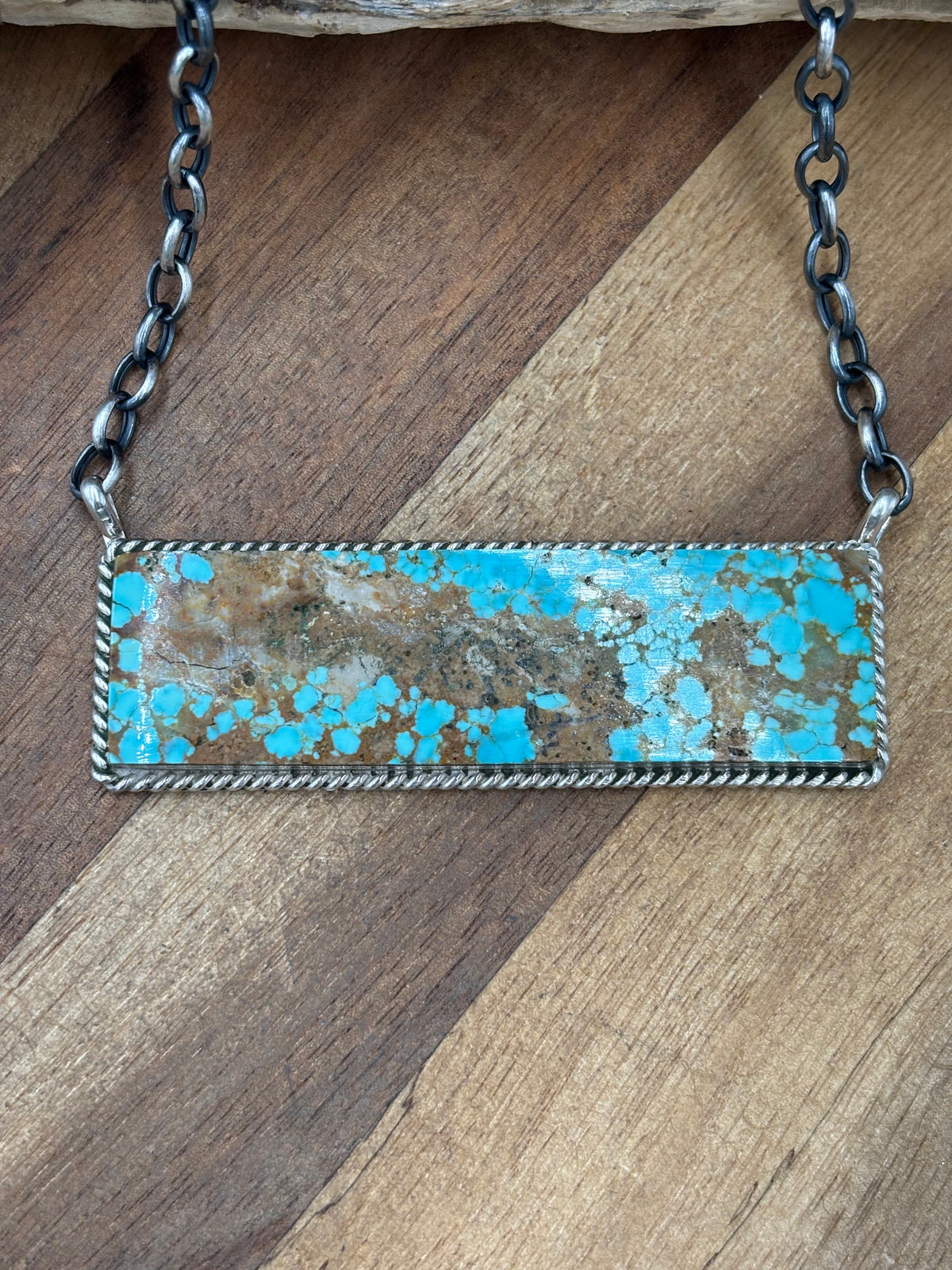 Mine #8 #917-46B XL Bar Necklace by Brandon Etcitty, Navajo
