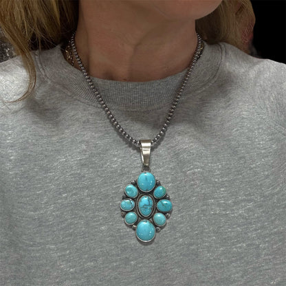 Turquoise Cluster Pendant by Ella Peters