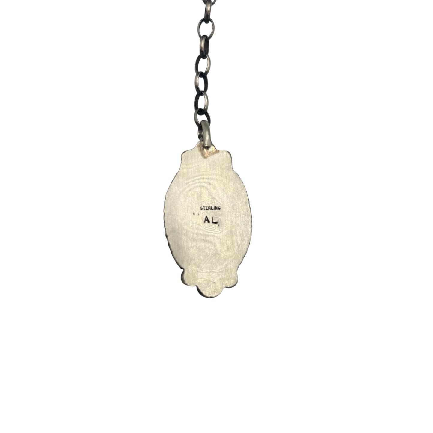 20" White Buffalo Lariat Necklace By Navajo Artist Augustine Largo