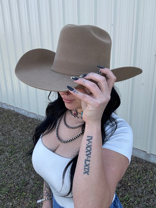 The Trailblazer – 4X Pecan Cowboy Hat (Minnick Crease, Unisex)