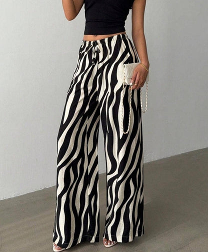 Zoey Zebra Wide Leg Pants