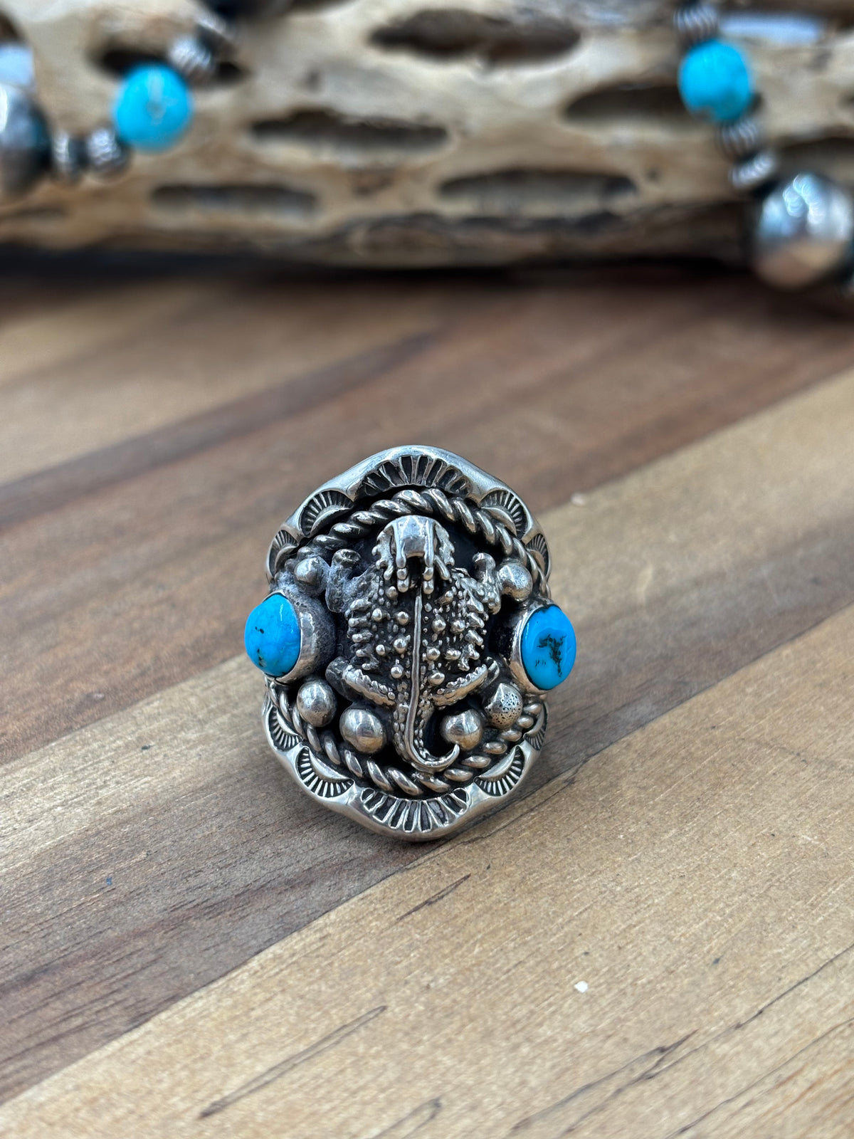 Horny Toad Ring #922-20 Size 11.5, Zuni