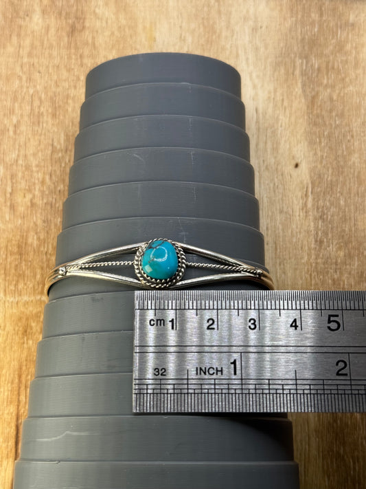 Kingman Turquoise Cuff #7 by Esther White, Navajo