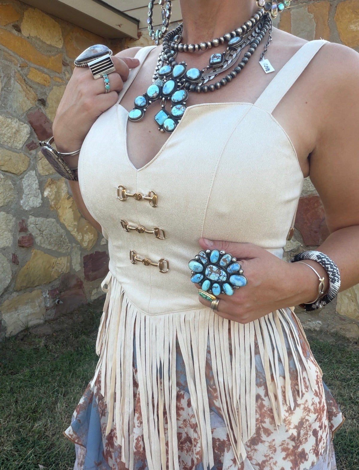 Kenzi Snaffle Bit Tank in Cream