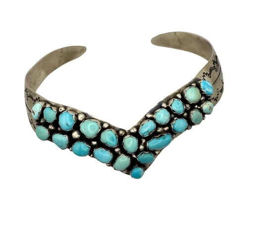 Turquoise Choker by Paul Livingston, Navajo