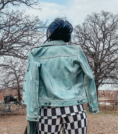 Scully Turquoise Leather Jacket #L1041