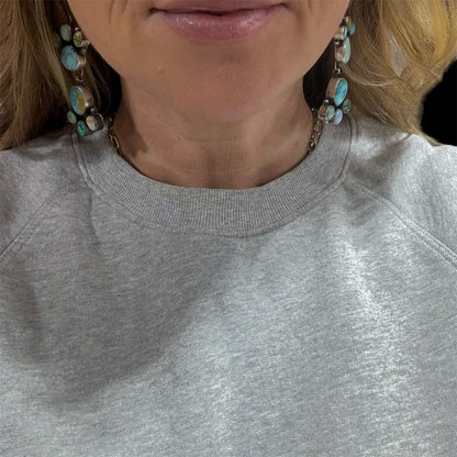 Mixed Stone Drop Earrings by Ella Peters