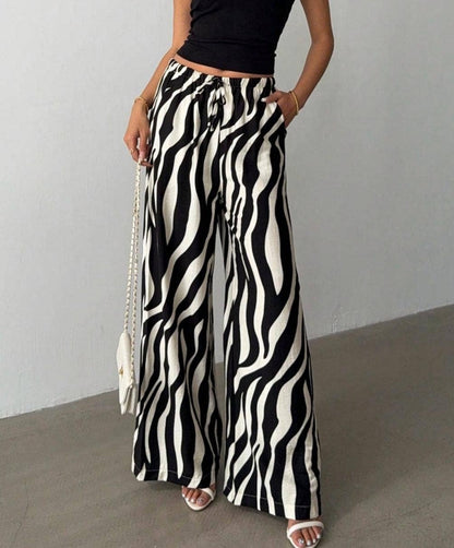 Zoey Zebra Wide Leg Pants
