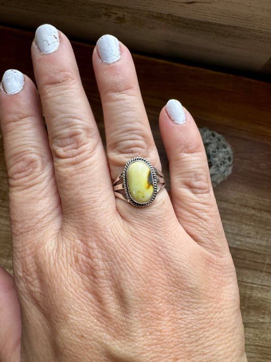 Small Ring - Size 7 - Palomino Turquoise & sterling silver by Harris Largo
