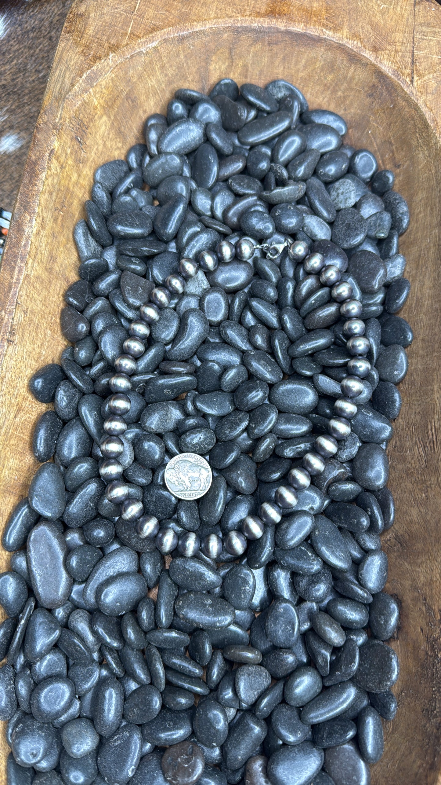 10mm 16” Sterling Silver Pearl Necklace