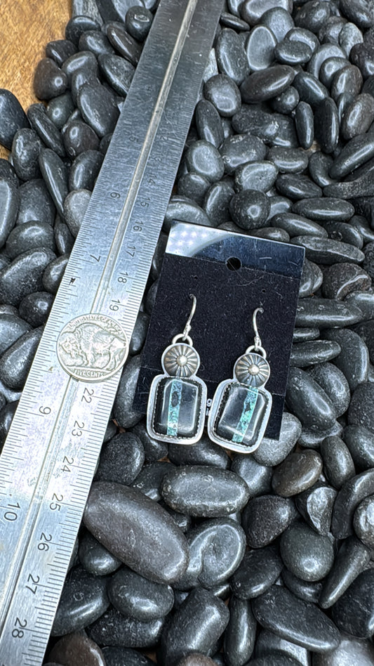 Black Buffalo Sterling Silver Earrings